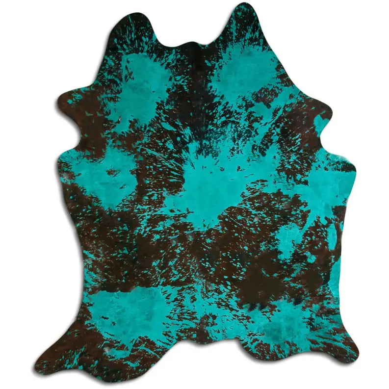 ACID WASHED HAIR ON COWHIDE DISTRESSED EMERALD GREEN MODA-DBK