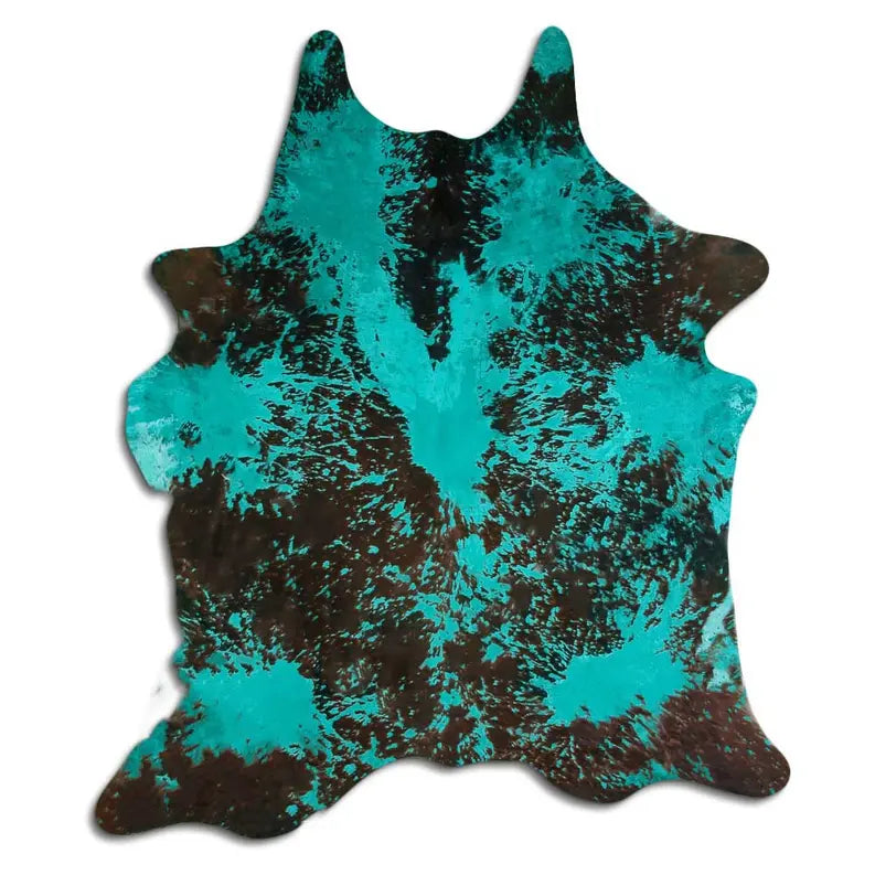 ACID WASHED HAIR ON COWHIDE DISTRESSED EMERALD GREEN MODA-DBK