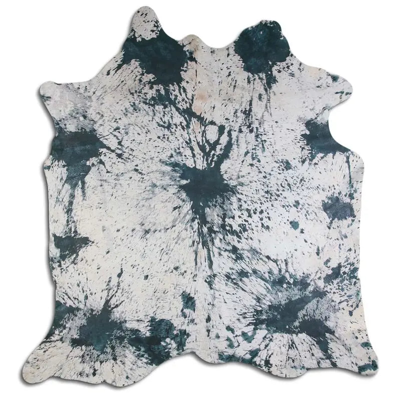 ACID WASHED HAIR ON COWHIDE DISTRESSED EMERALD GREEN MODA-DBK