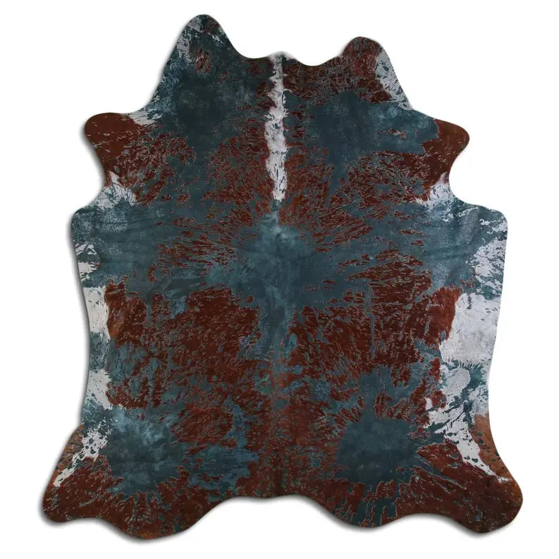 ACID WASHED HAIR ON COWHIDE DISTRESSED EMERALD GREEN MODA-DBK