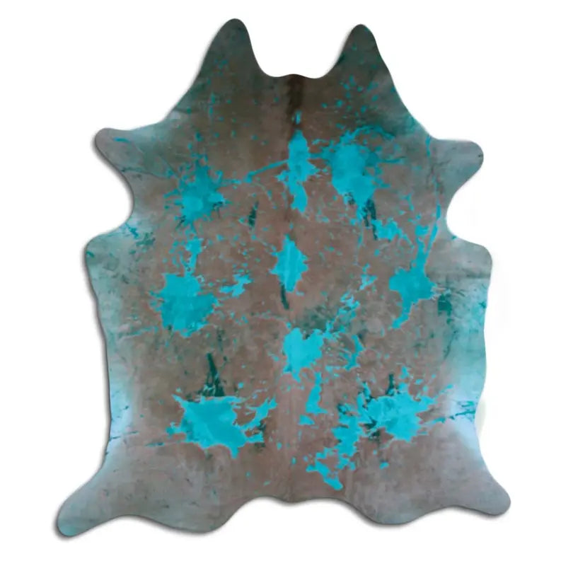 ACID WASHED HAIR ON COWHIDE DISTRESSED EMERALD GREEN MODA-DBK