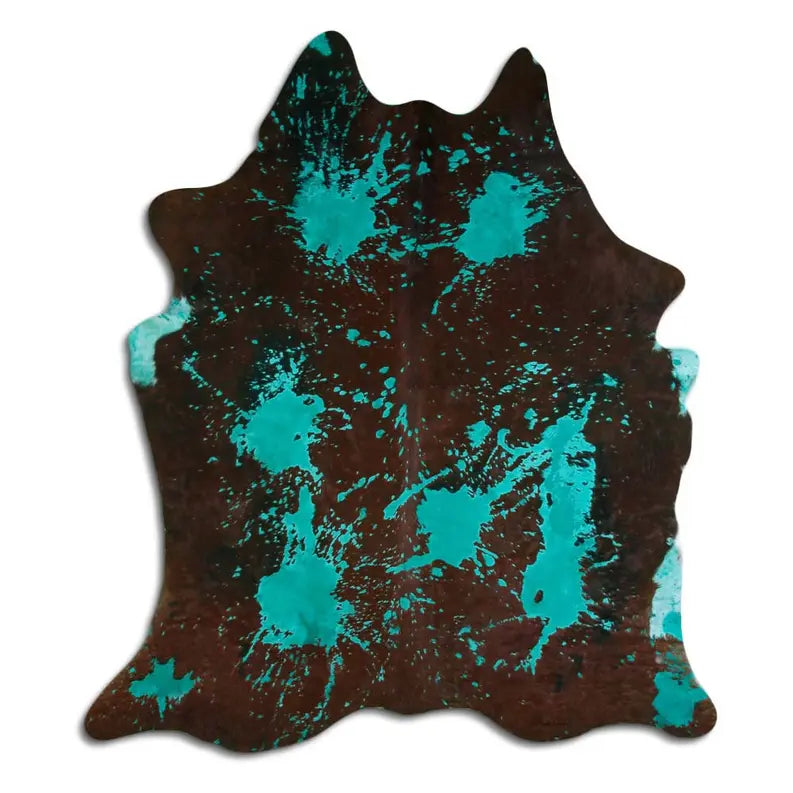 ACID WASHED HAIR ON COWHIDE DISTRESSED EMERALD GREEN MODA-DBK