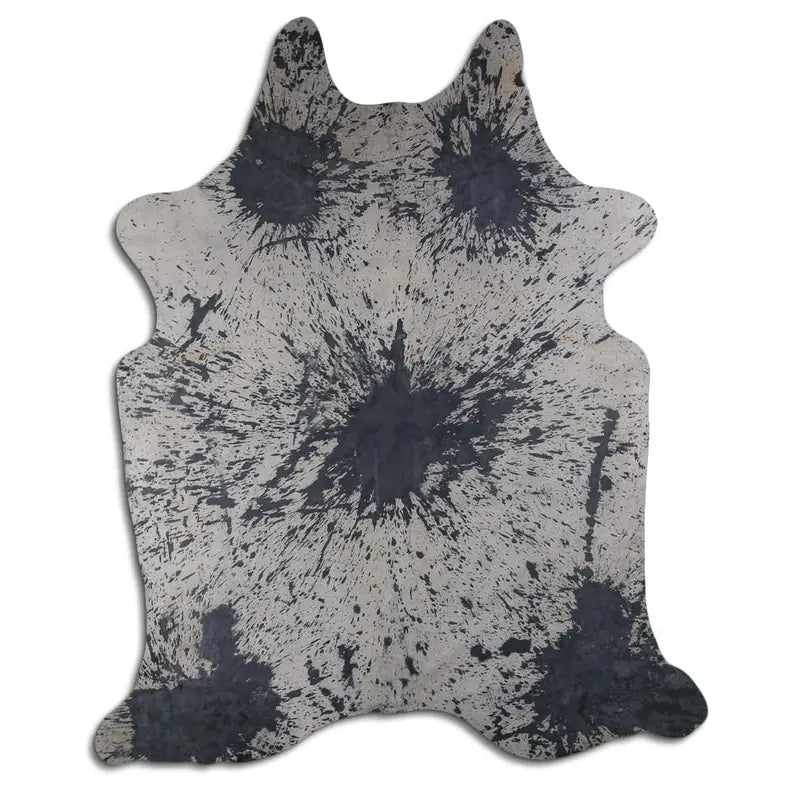 ACID WASHED HAIR ON COWHIDE DISTRESSED GREY MODA-DBK