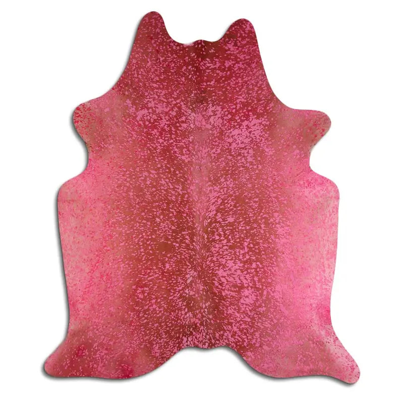 ACID WASHED HAIR ON COWHIDE DYED PINK ON BROWN MODA-DBK