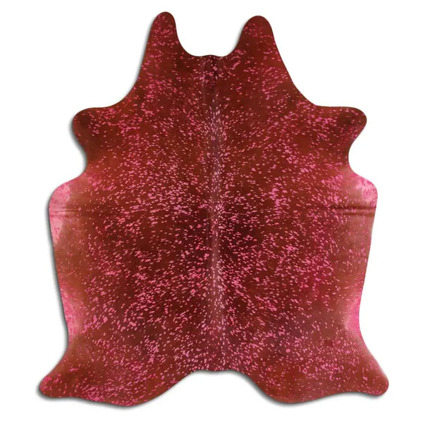 ACID WASHED HAIR ON COWHIDE DYED PINK ON BROWN MODA-DBK