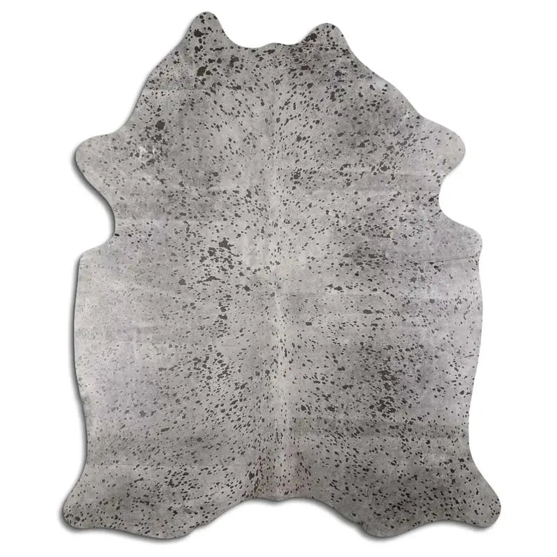 ACID WASHED HAIR ON COWHIDE GRAPHITE METALLIC ON GREY MODA-DBK