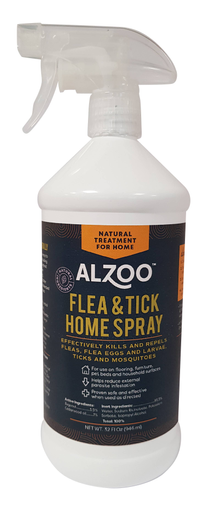 ALZOO Plant-Base Flea & Tick Home Spray, 32oz ALZOO