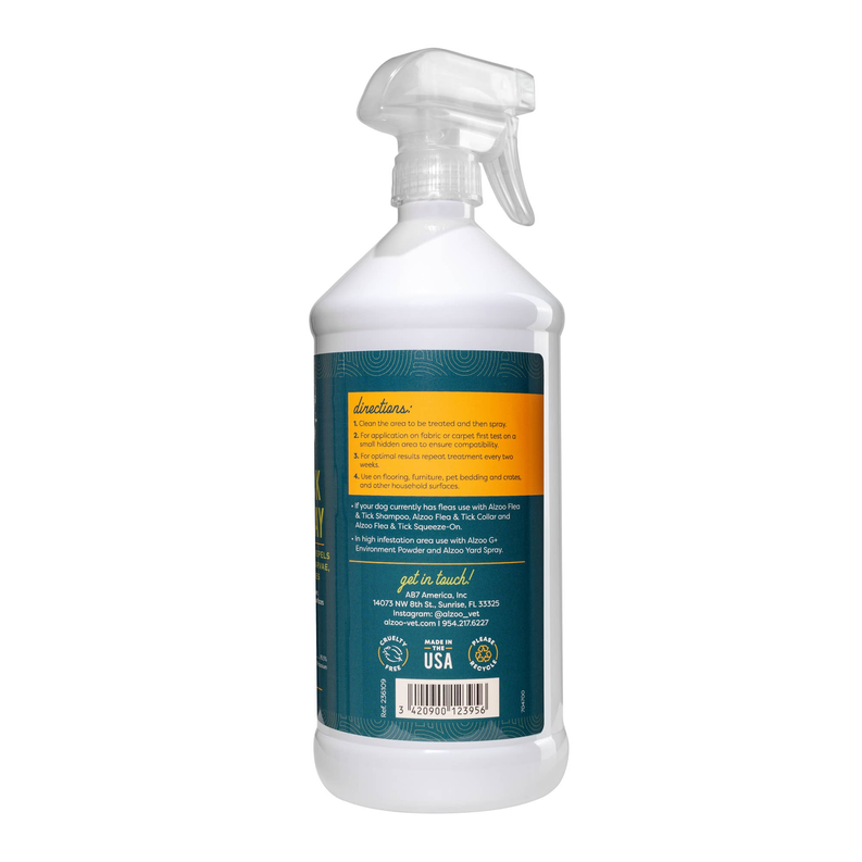 ALZOO Plant-Base Flea & Tick Home Spray, 32oz ALZOO