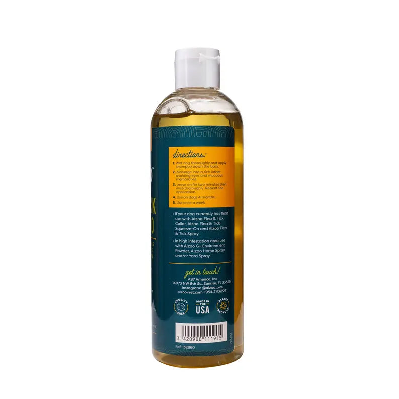 ALZOO Plant-Based Flea and Tick Repellent Shampoo for Dogs, 12oz ALZOO