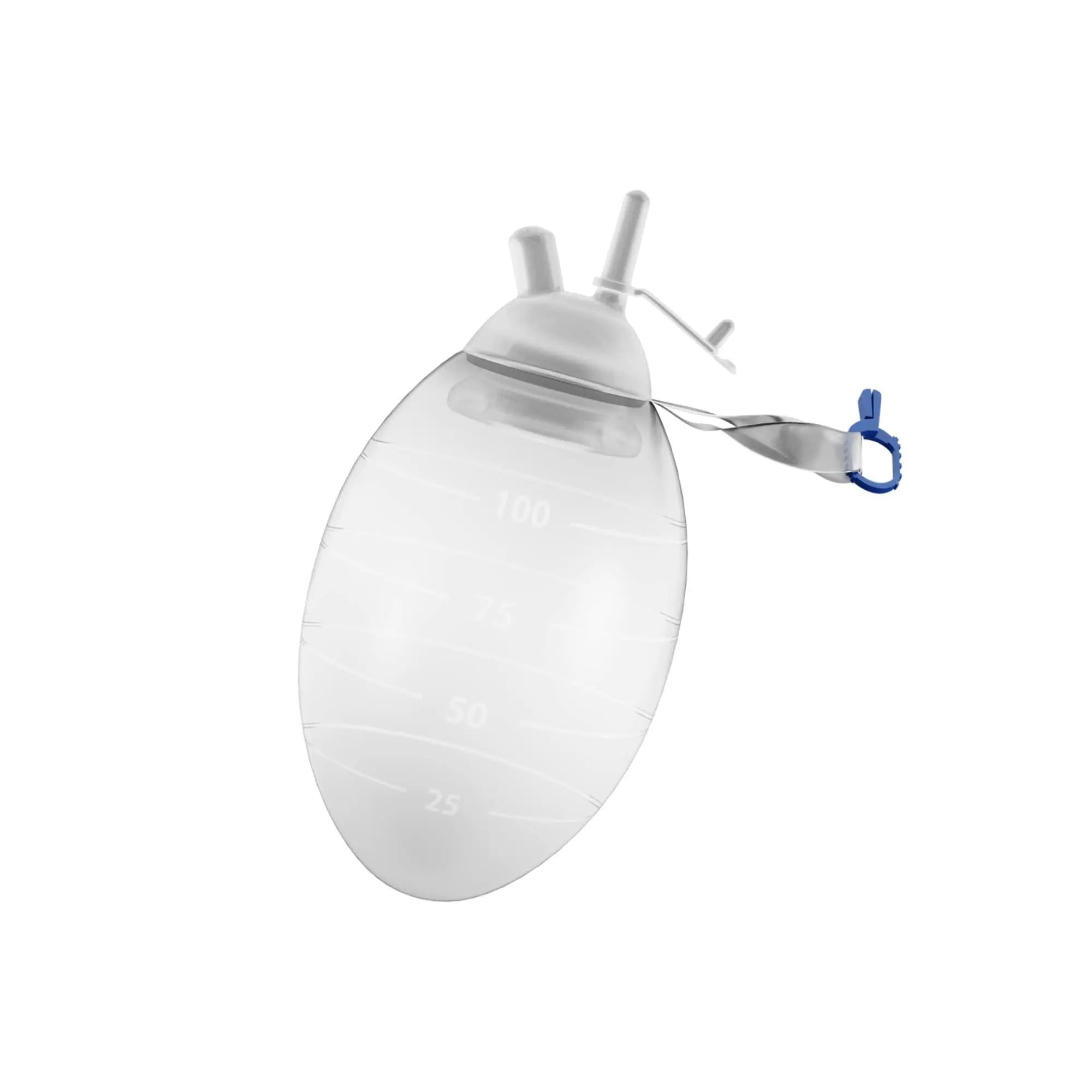 AMZ Medical Supply Silicone Vacuum Suction Bulb 100 Ml. Oval Shape Wound Drainage Reservoir. Needle Free Silicone Vacuum Evacuator. Non Glass Portable Medical Suction for Clinics Home Treatment Amz Medical Supply