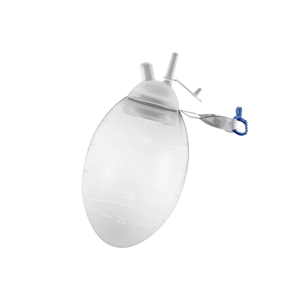 AMZ Medical Supply Silicone Vacuum Suction Bulb 100 Ml. Oval Shape Wound Drainage Reservoir. Needle Free Silicone Vacuum Evacuator. Non Glass Portable Medical Suction for Clinics Home Treatment Amz Medical Supply