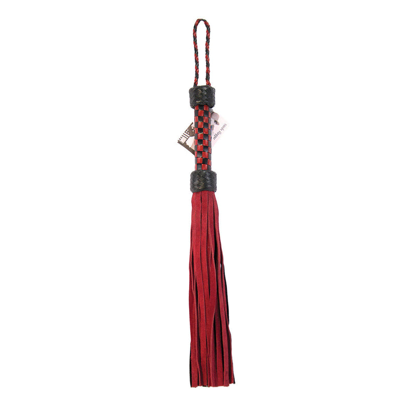 Short Suede Flogger - Red/Black Ruff Doggie Styles