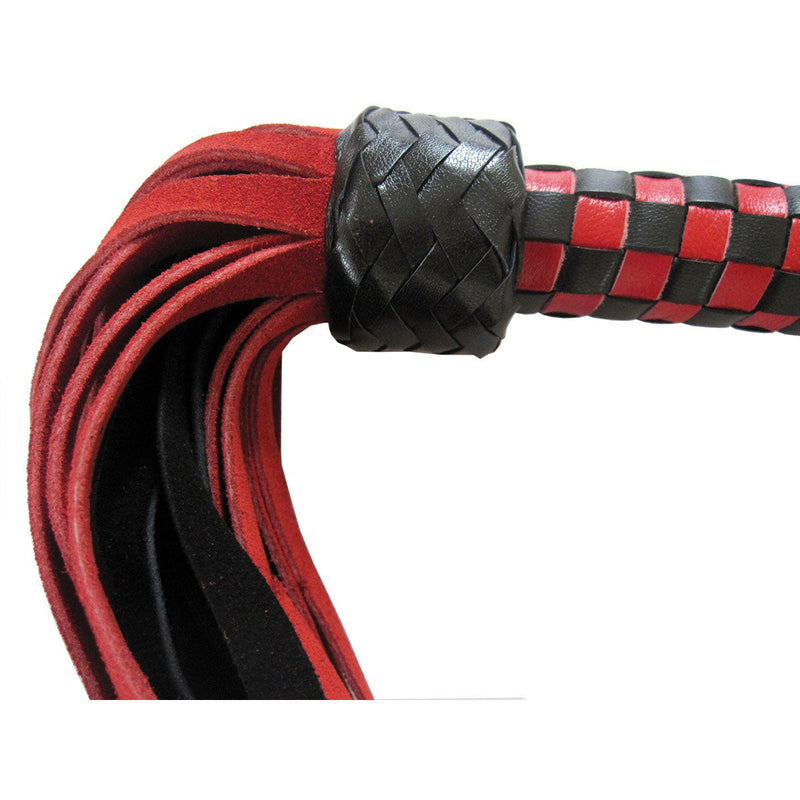 Short Suede Flogger - Red/Black Ruff Doggie Styles