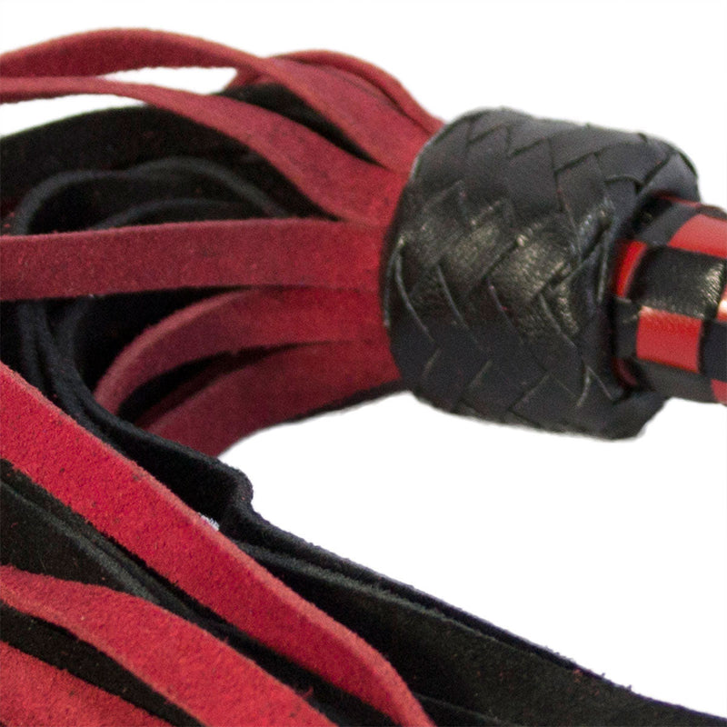 Short Suede Flogger - Red/Black Ruff Doggie Styles