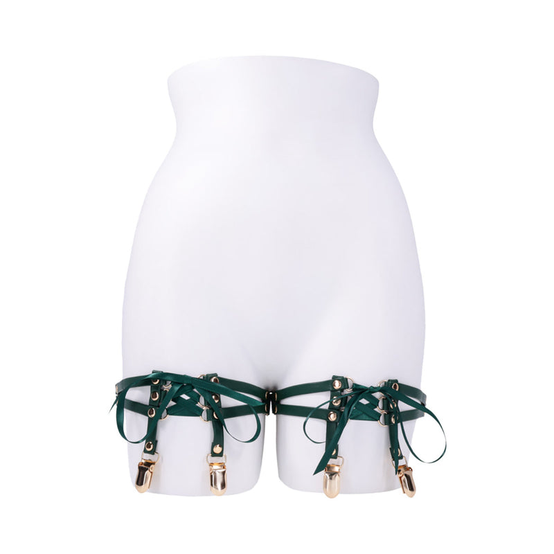 SS S&M Indica Laced Up Garters Sportsheets