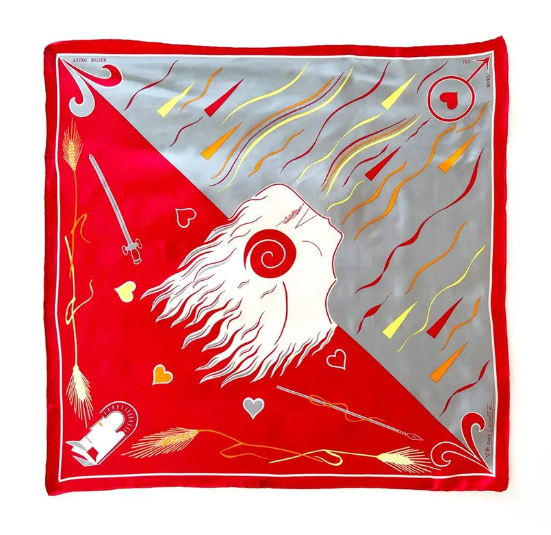 ARIES SILK SCARF - JACQUES LECONTE Mai Desiree
