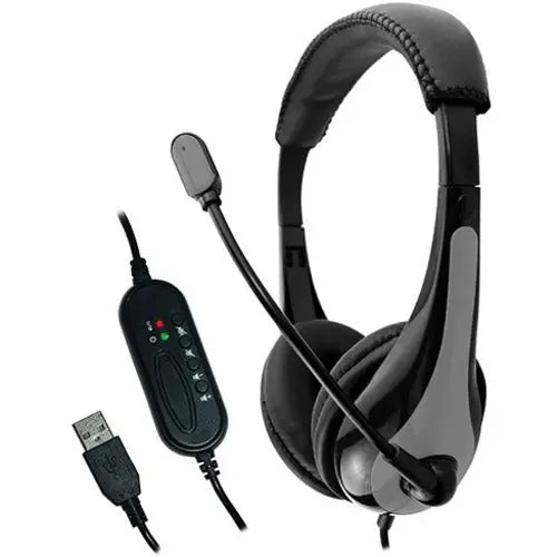 AVID AE-39 USB HEADSET WITH MIC & INLINE CONTROLS, GRAY Ergoguys, LLC