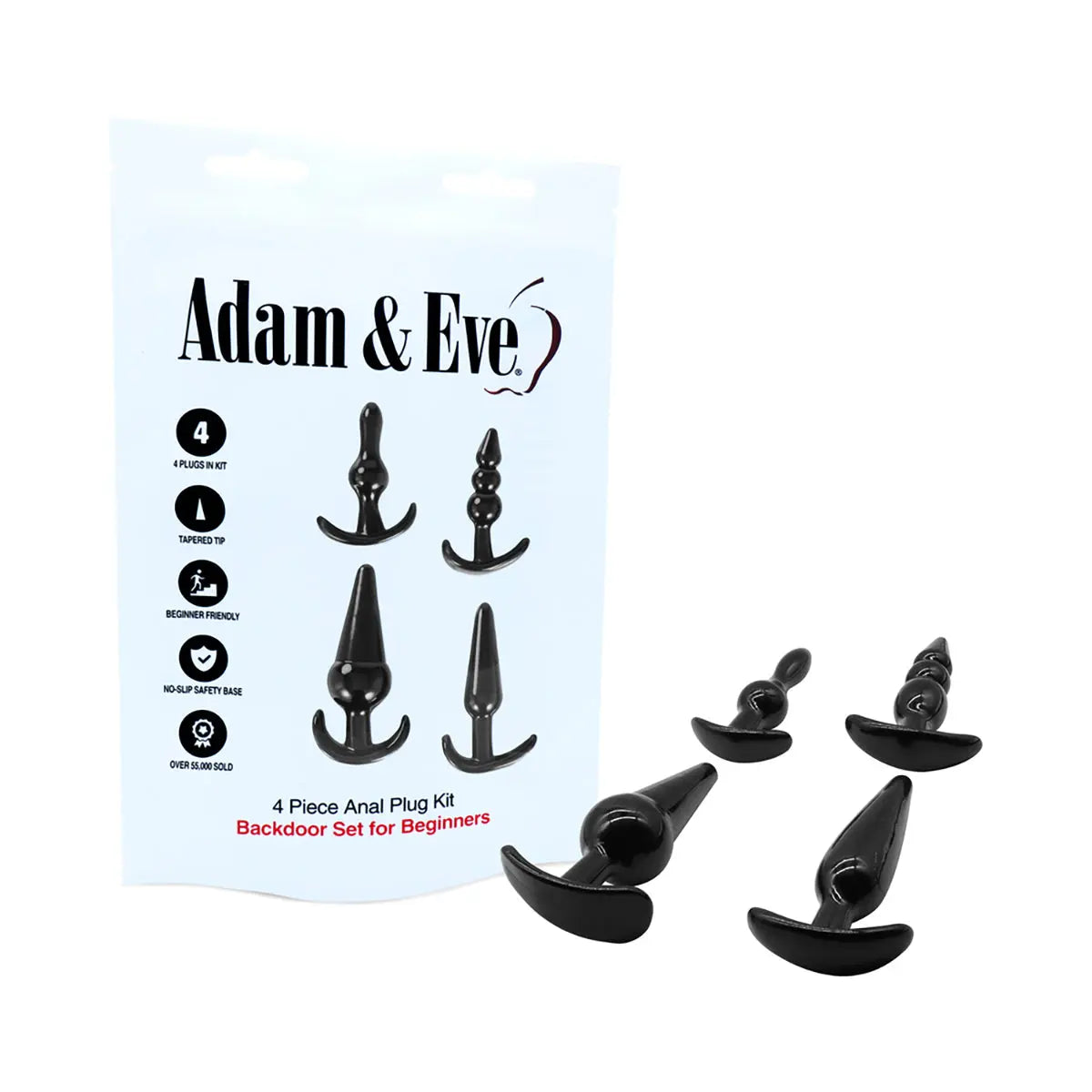 A&E 4-Piece Anal Plug Kit BAG PHE / Adam & Eve