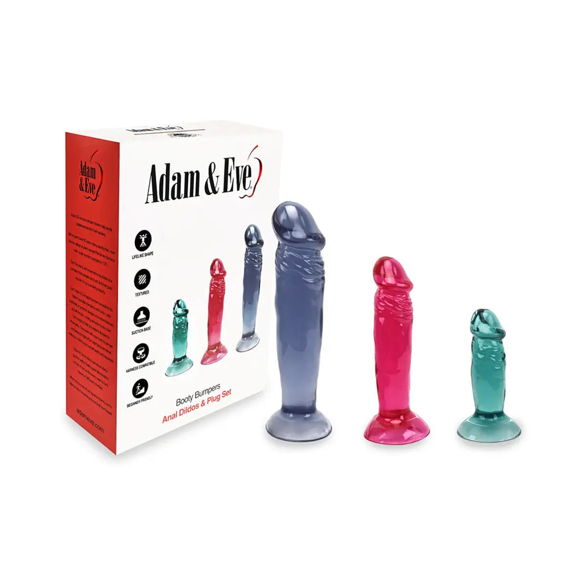 A&E Booty Bumpers Dildo & Plug Kit PHE / Adam & Eve