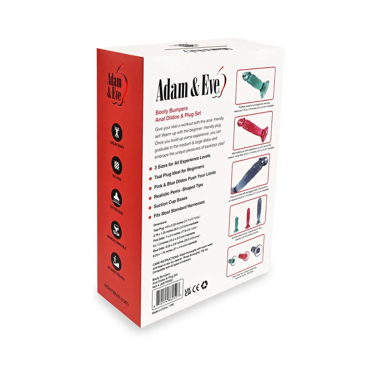 A&E Booty Bumpers Dildo & Plug Kit PHE / Adam & Eve