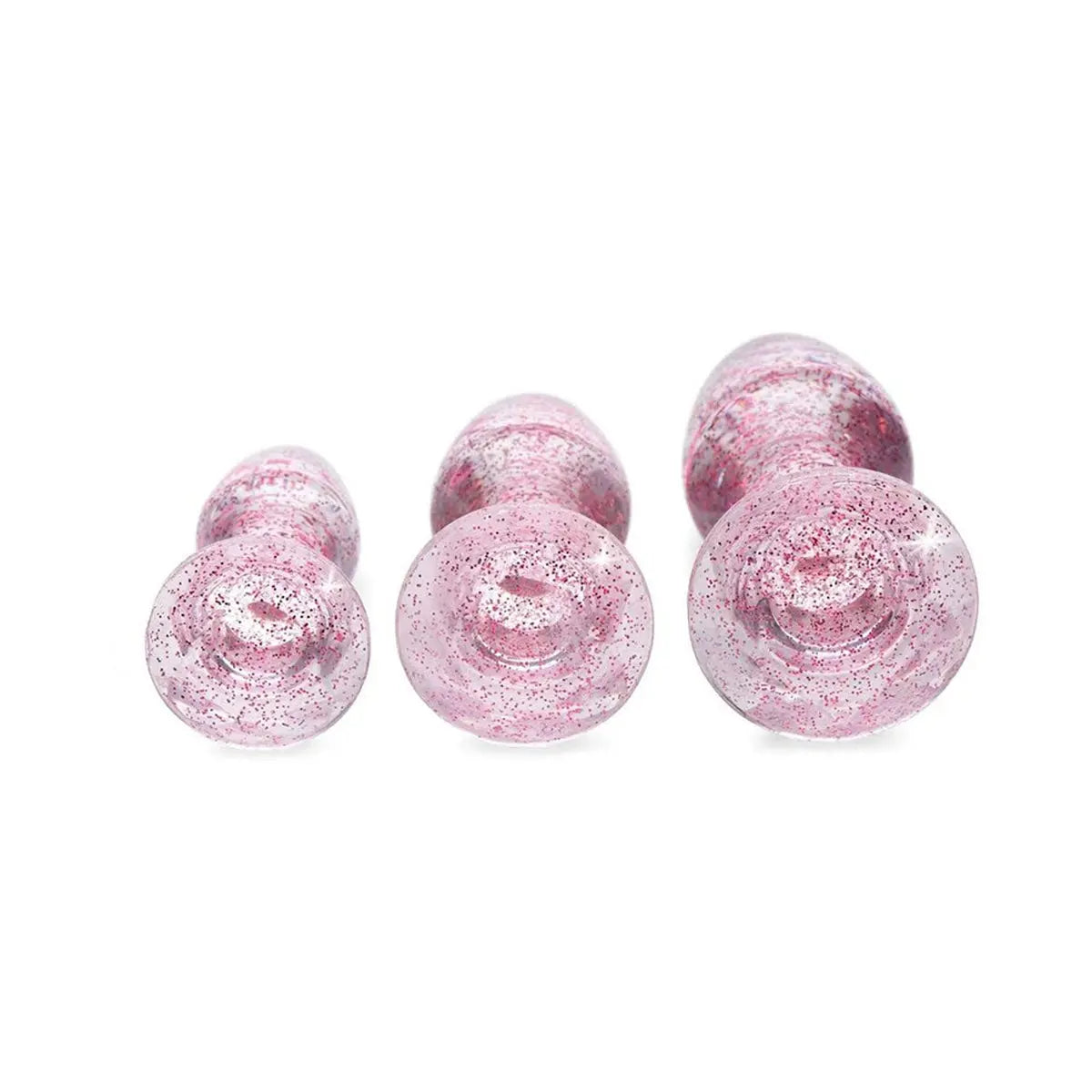 A&E Glitter Gem Butt Plug Set Pink - GreatEagleInc