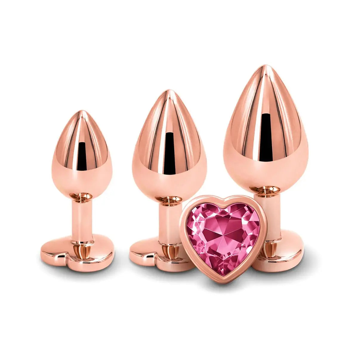 A&E Rose Gold Pink Heart Anal Train Set PHE / Adam & Eve