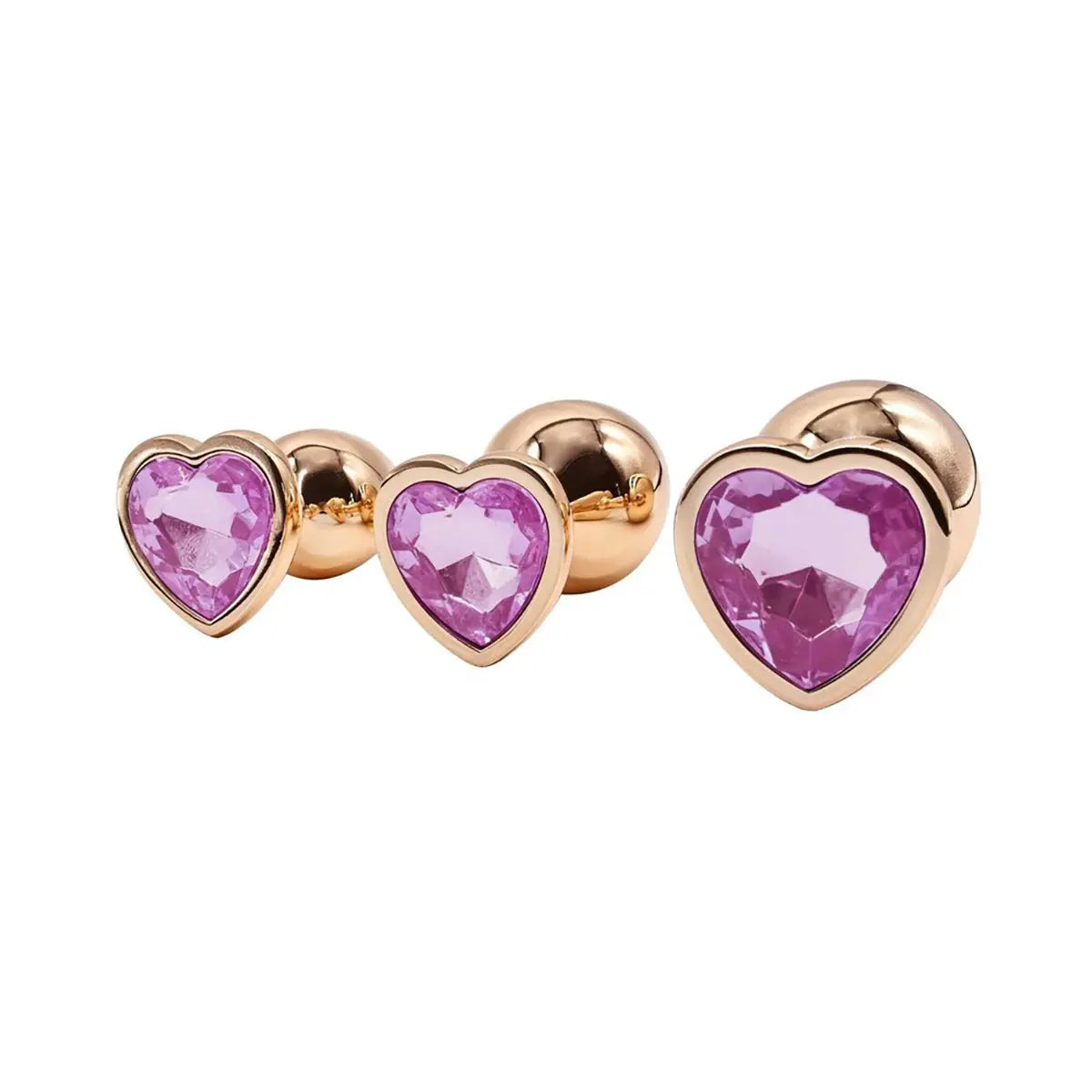 A&E Rose Gold Pink Heart Anal Train Set PHE / Adam & Eve