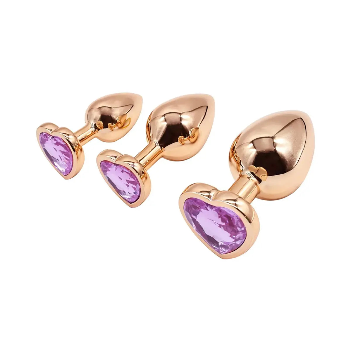 A&E Rose Gold Pink Heart Anal Train Set PHE / Adam & Eve