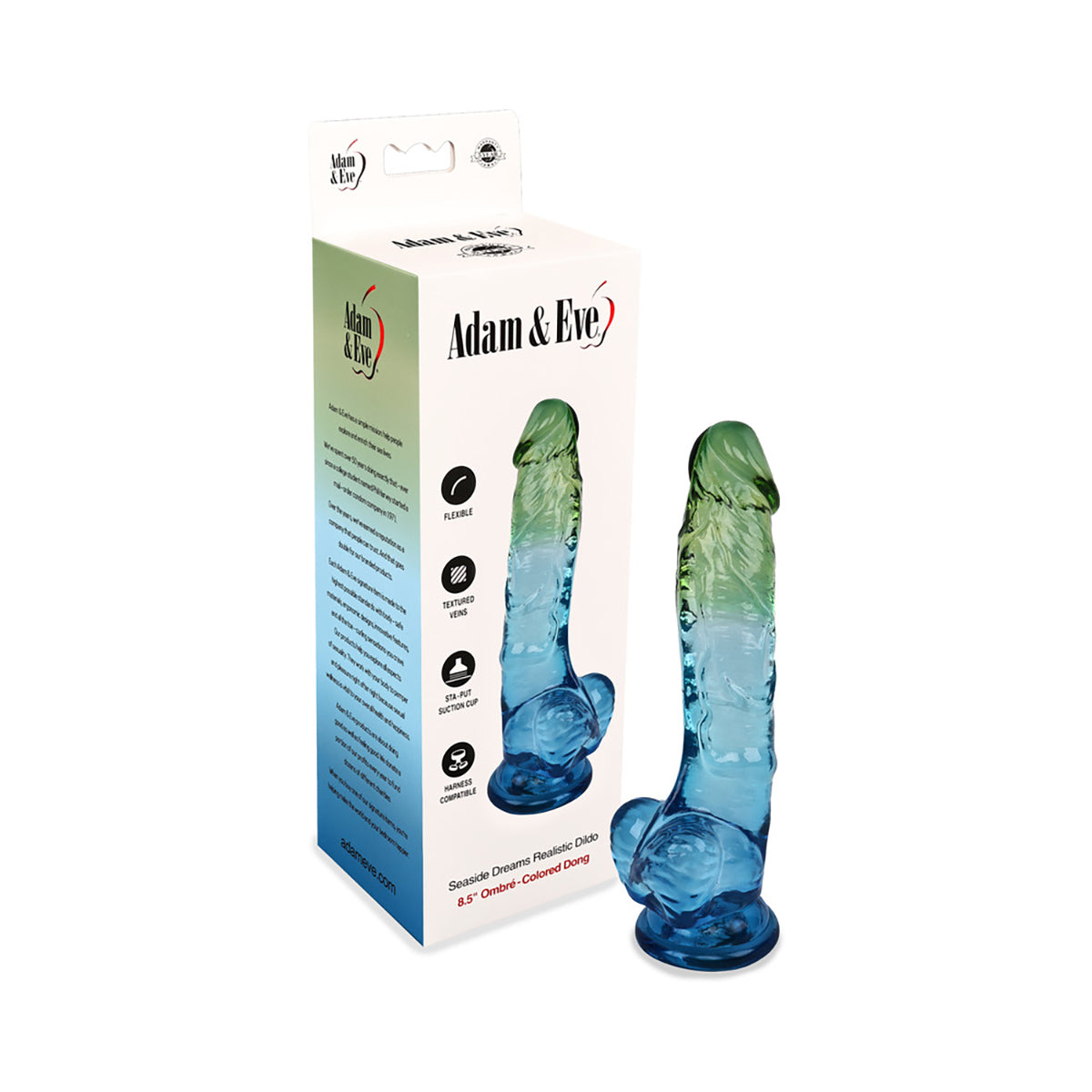 A&E Seaside Dreams Realsitic Dildo 8.5in PHE / Adam & Eve