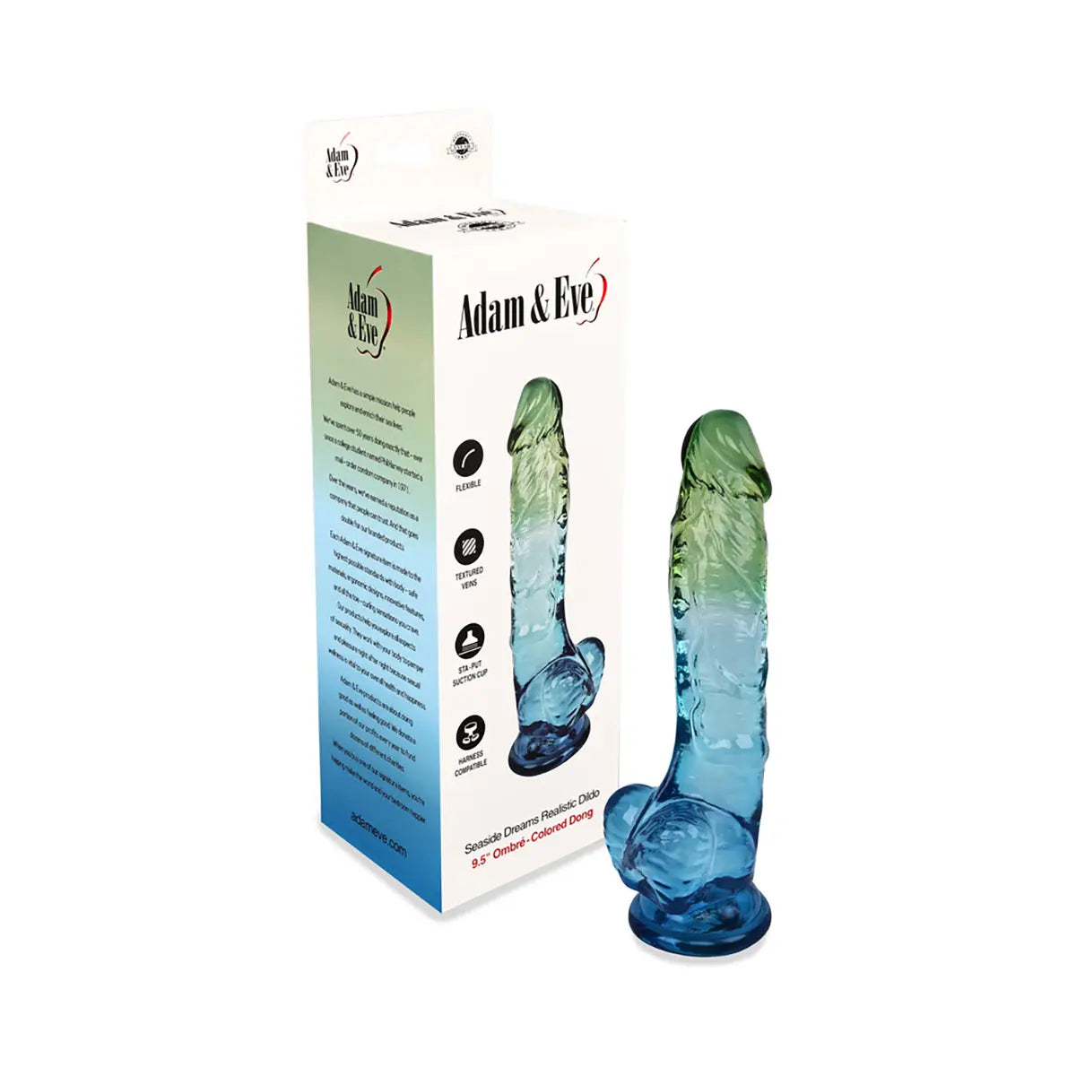 A&E Seaside Dreams Realsitic Dildo 9.5in PHE / Adam & Eve