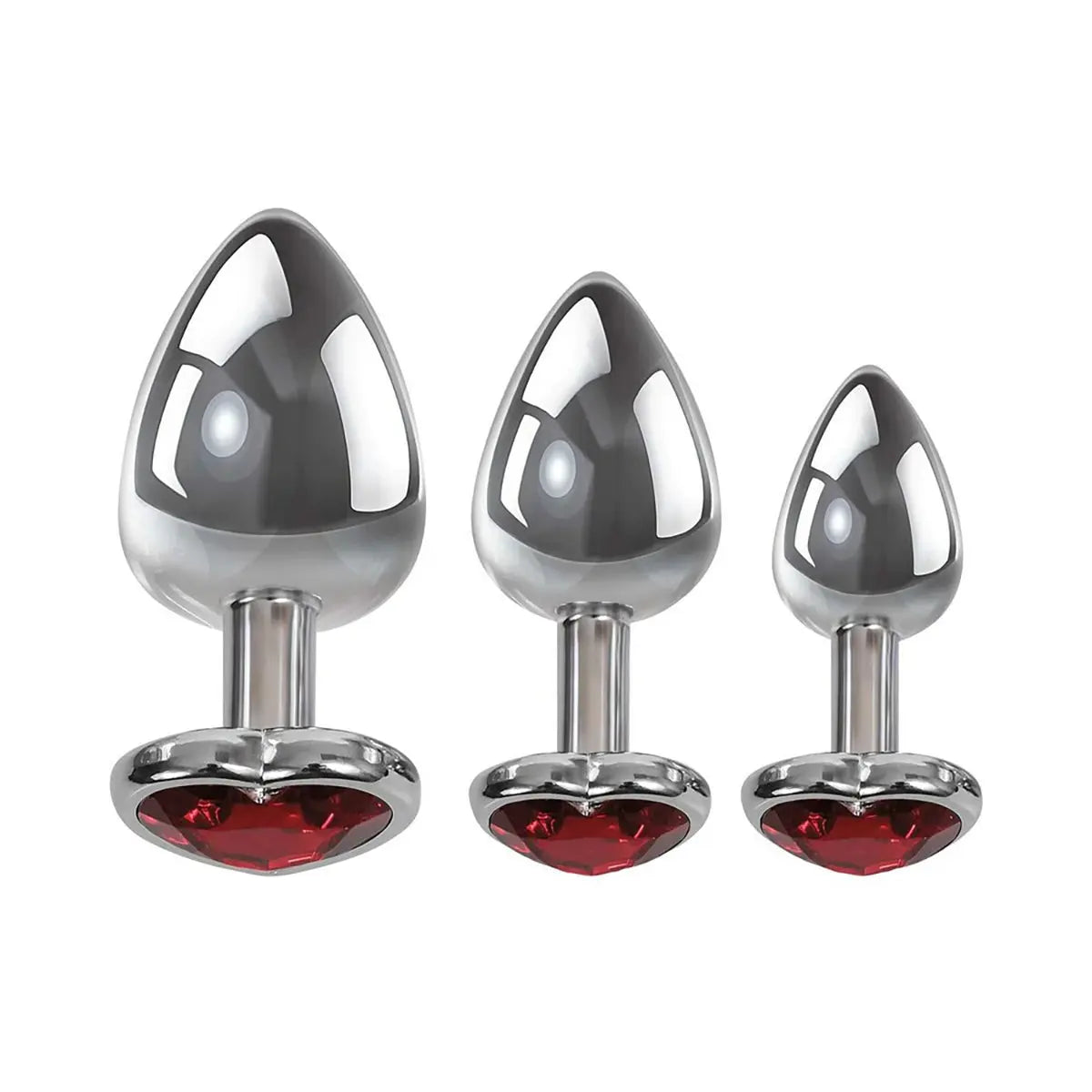 A&E Three Hearts Gem Anal Plug Set PHE / Adam & Eve