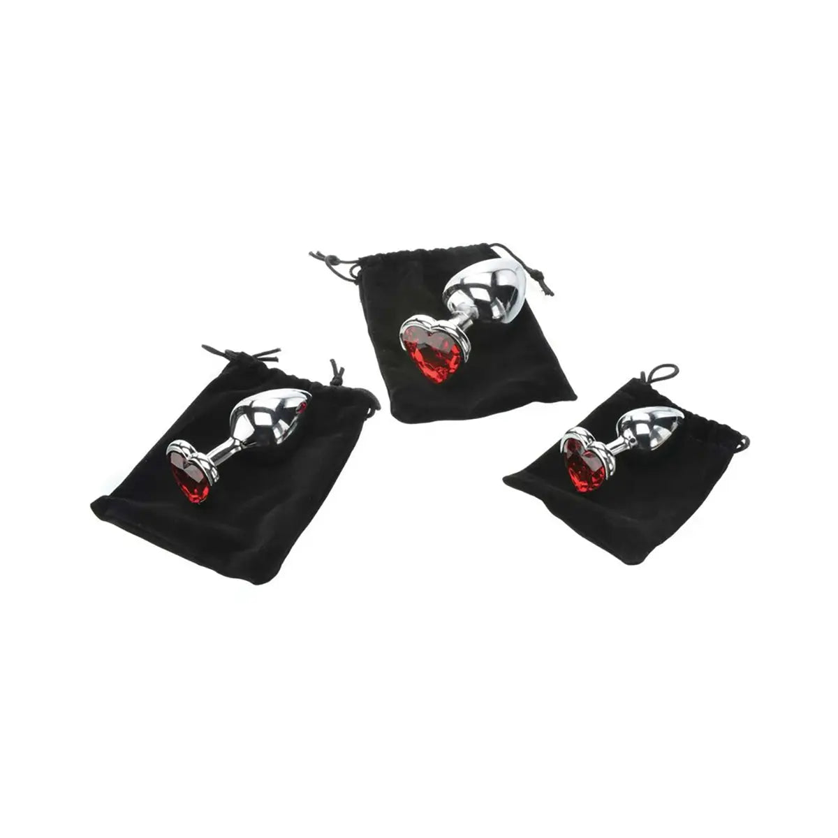 A&E Three Hearts Gem Anal Plug Set PHE / Adam & Eve