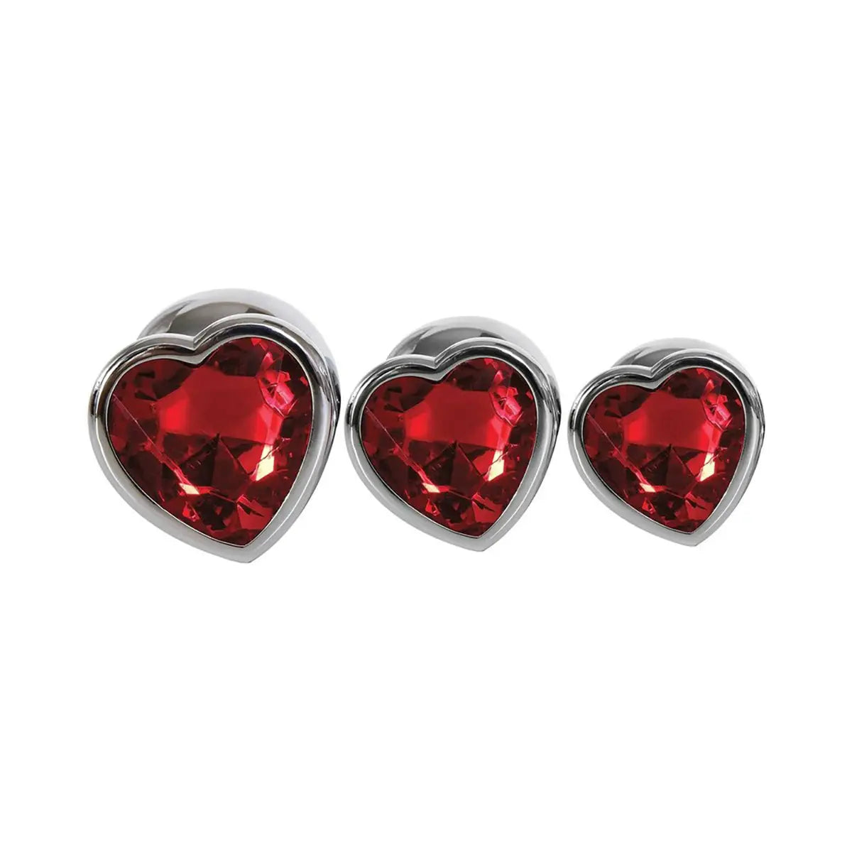 A&E Three Hearts Gem Anal Plug Set PHE / Adam & Eve