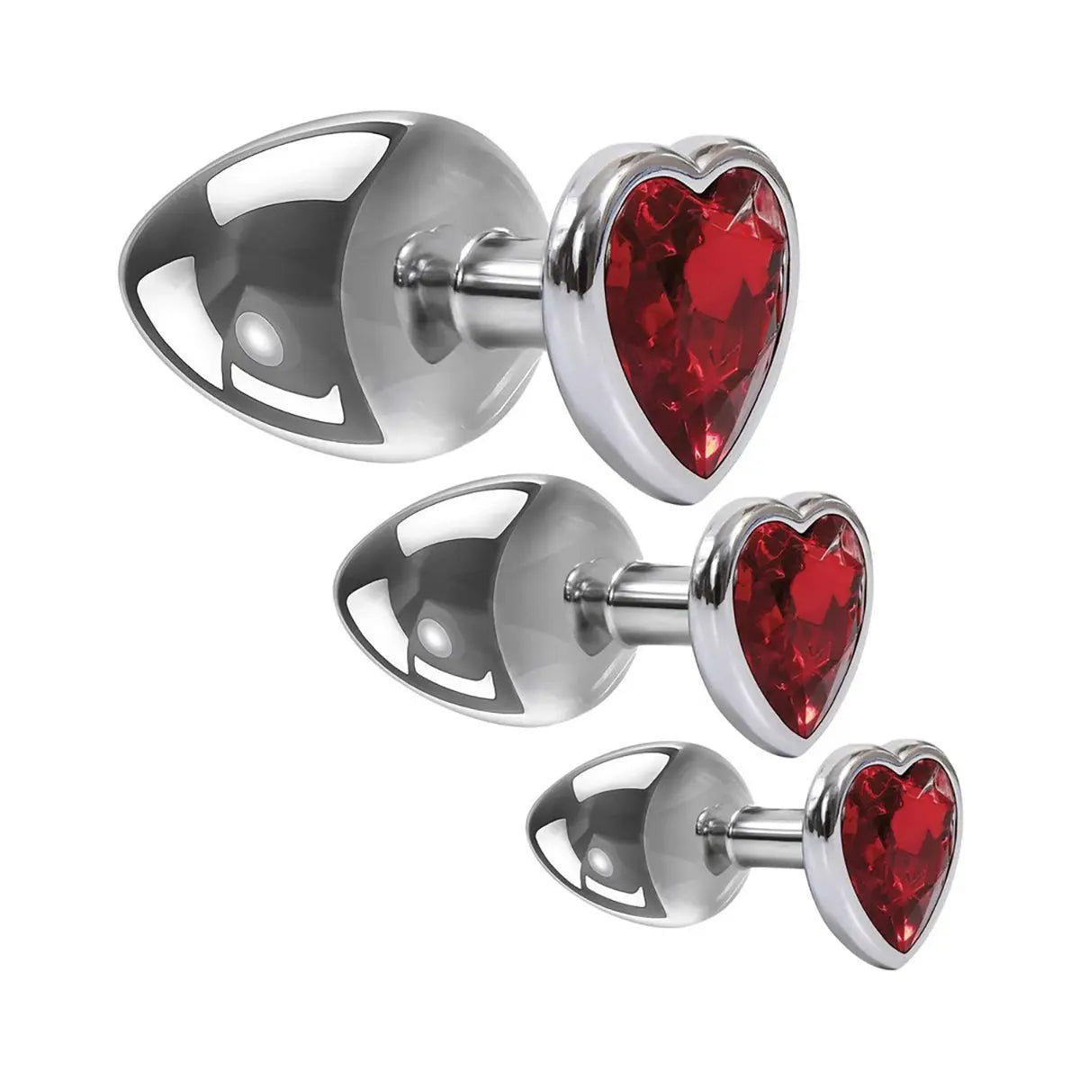 A&E Three Hearts Gem Anal Plug Set PHE / Adam & Eve