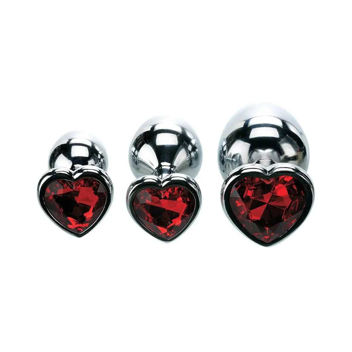 A&E Three Hearts Gem Anal Plug Set PHE / Adam & Eve