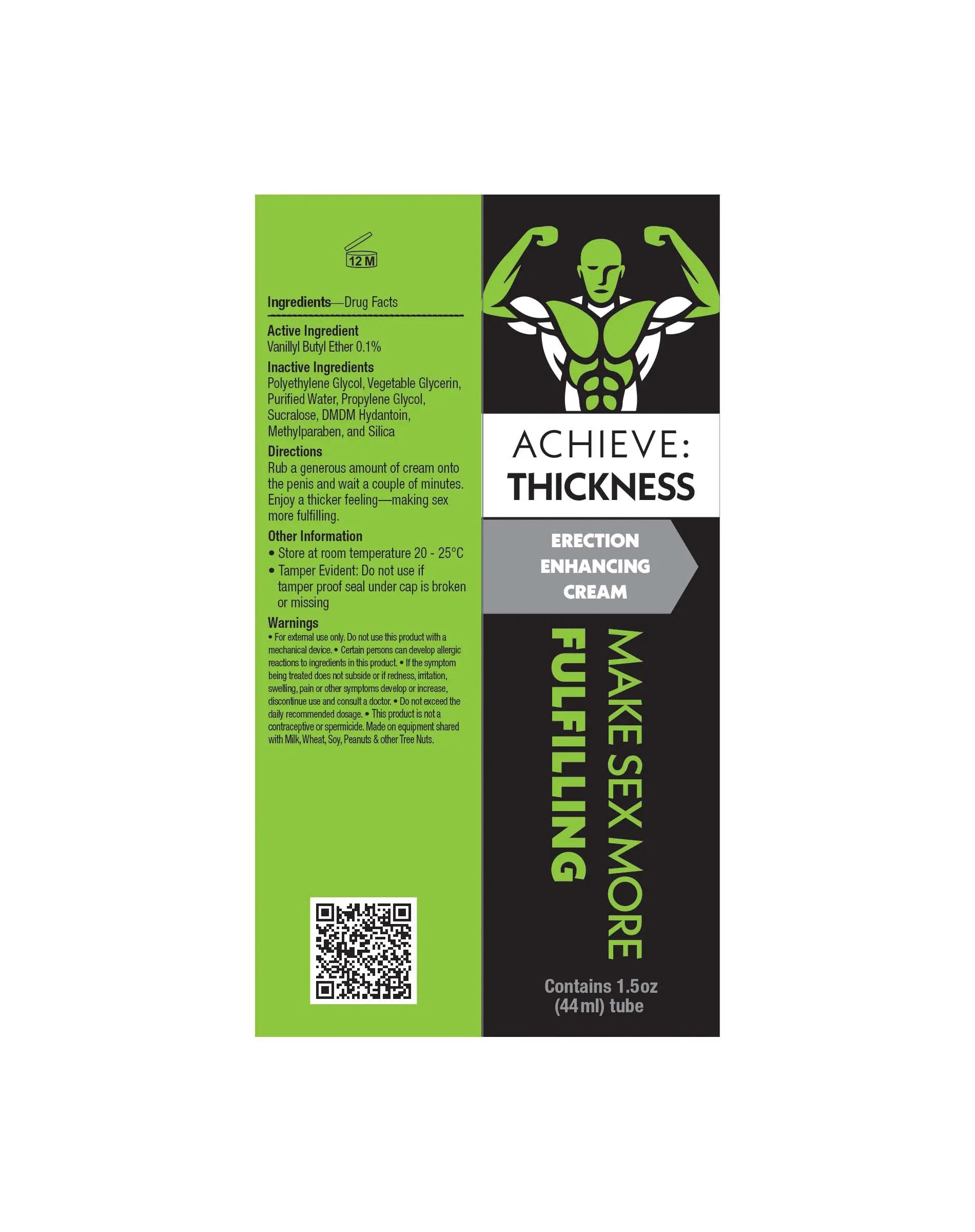 Achieve Thickness - Erection Enhancement Cream 1.5 Oz Little Genie