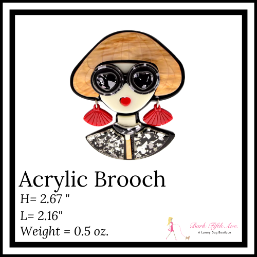 Acrylic Brooch So Vogue Dress Bark Fifth Avenue