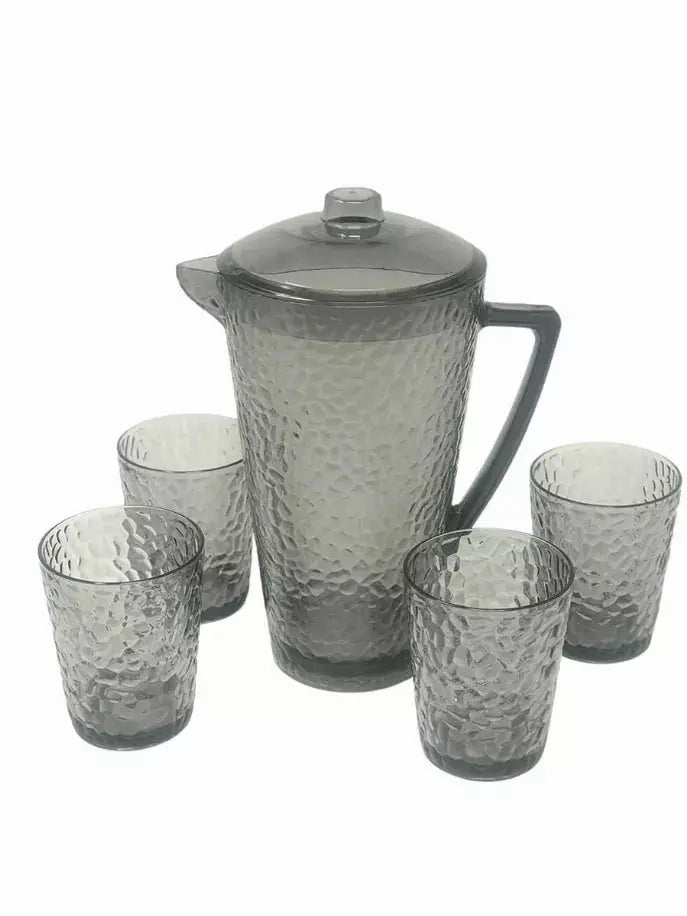 Acrylic set of 5 drinking wares Hammer set - 1pc 2.75 QT pitcher + 4pcs 16 oz DOF Tumblers LeadingWare Group, Inc.