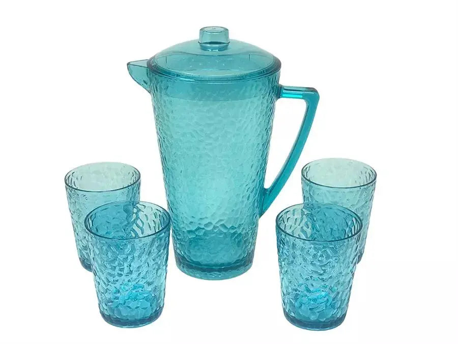 Acrylic set of 5 drinking wares Hammer set - 1pc 2.75 QT pitcher + 4pcs 16 oz DOF Tumblers LeadingWare Group, Inc.