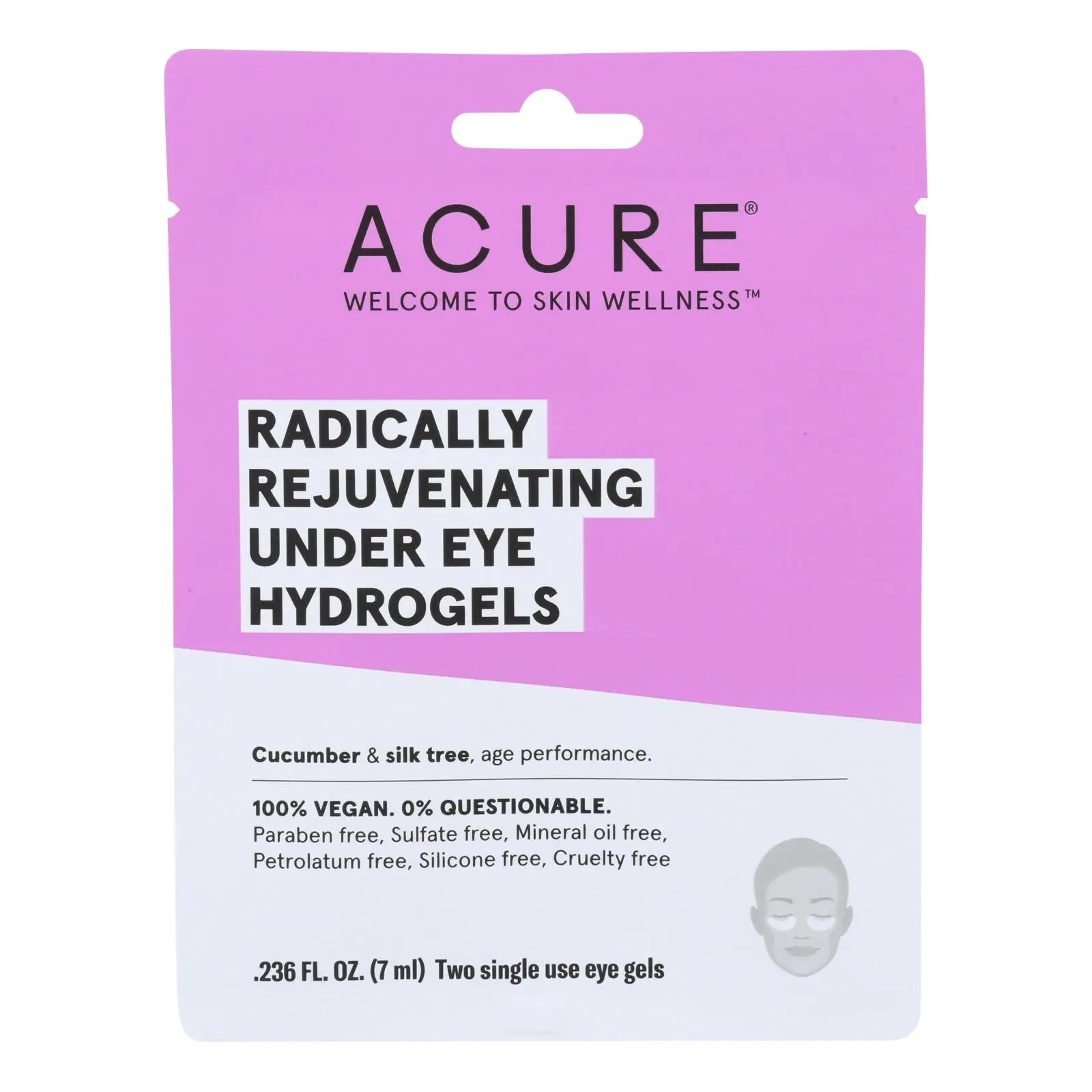 Acure - Under Eye Mask - Radically Rejuvenating Hydrogel - Case Of 12 - 1 Each Acure