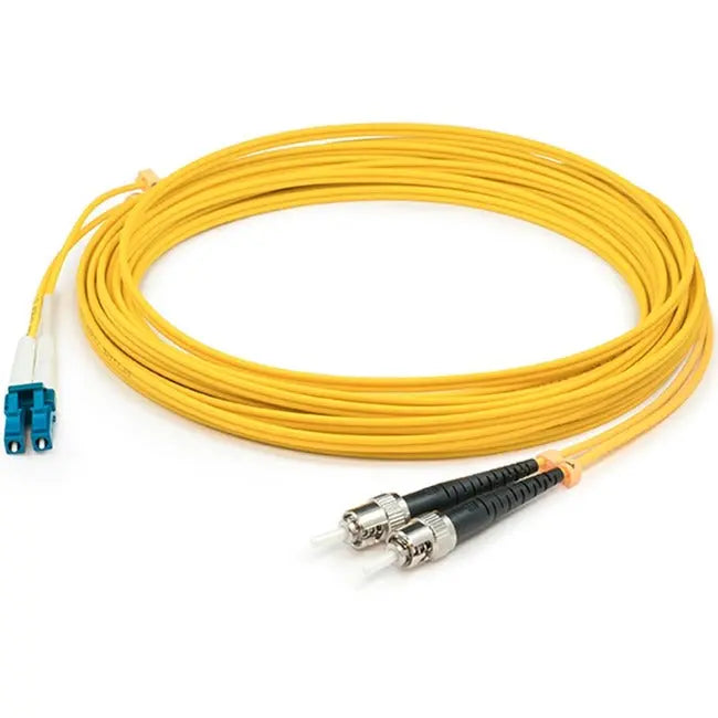 AddOn 10m LC (Male) to ST (Male) Yellow OS1 Duplex Fiber OFNR (Riser-Rated) Patch Cable AddOn