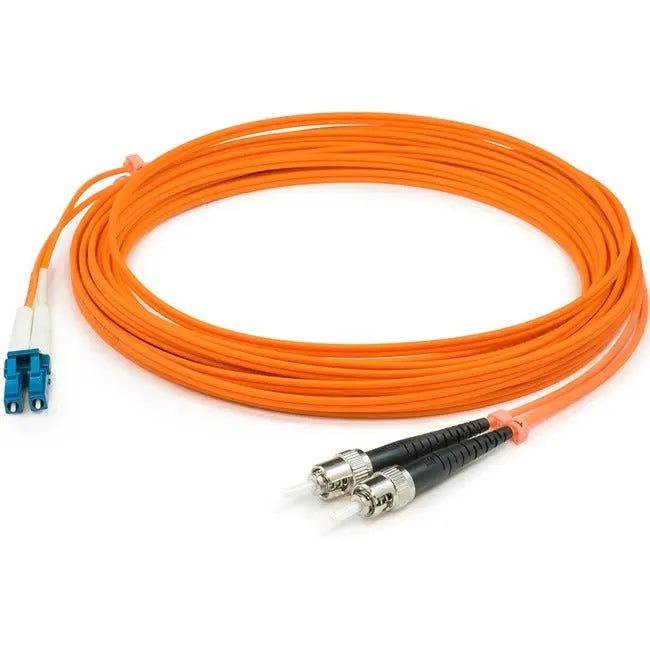 AddOn 15m LC (Male) to ST (Male) Orange OM1 Duplex Fiber OFNR (Riser-Rated) Patch Cable AddOn
