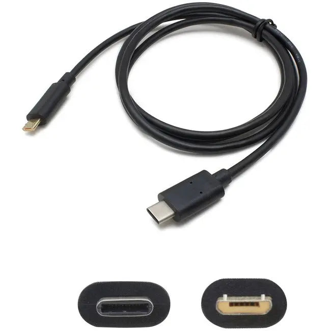 AddOn 1m USB 3.1 (C) Male to Micro-USB 2.0 (B) Male Black Adapter Cable AddOn