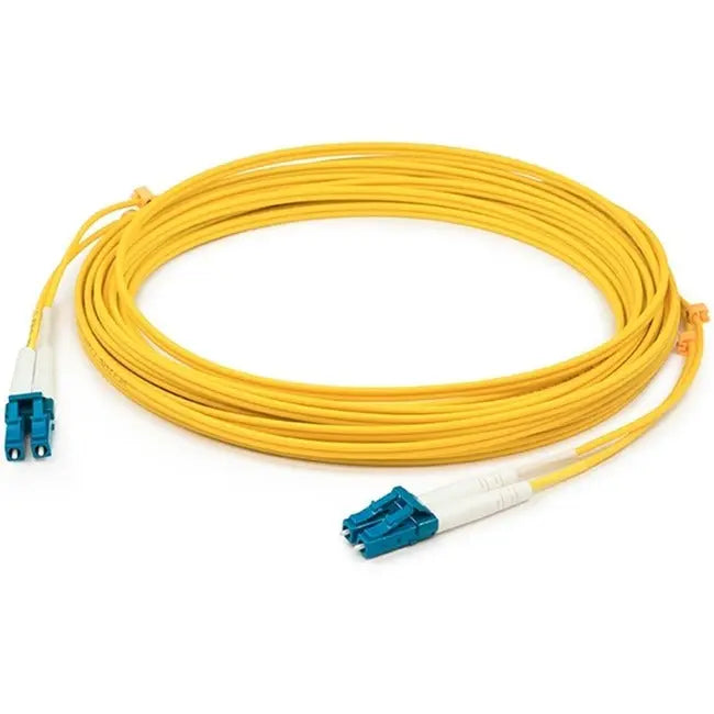 AddOn 2m LC (Male) to LC (Male) Yellow OS1 Duplex Fiber TAA Compliant OFNR (Riser-Rated) Patch Cable AddOn
