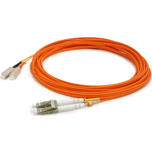 AddOn 2m SC (Male) to LC (Male) Orange OM2 Duplex OFNR (Riser-Rated) Fiber Patch Cable AddOn