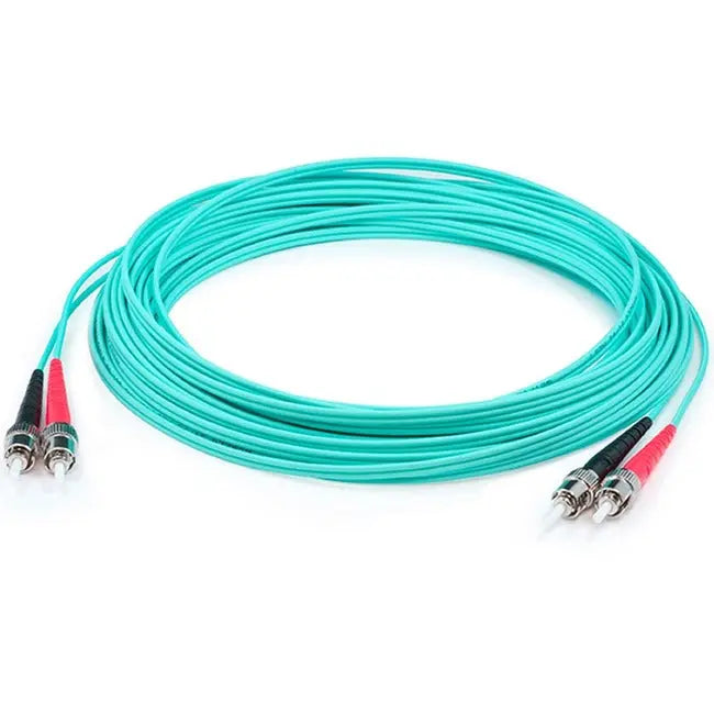 AddOn 2m ST (Male) to ST (Male) Aqua OM4 Duplex Fiber OFNR (Riser-Rated) Patch Cable AddOn
