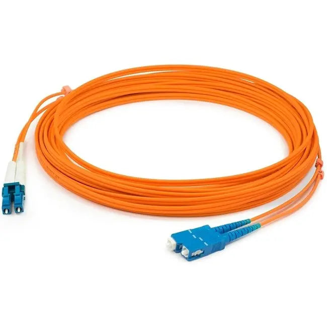AddOn 3m LC (Male) to SC (Male) Orange OM2 Duplex Fiber OFNR (Riser-Rated) Patch Cable AddOn