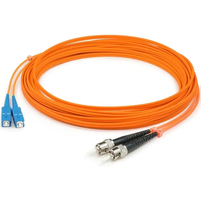 AddOn 3m SC (Male) to ST (Male) Orange OM1 Duplex Fiber OFNR (Riser-Rated) Patch Cable AddOn