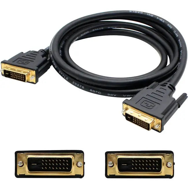 AddOn 5-Pack of 10ft DVI-D Male to Male Black Cables AddOn