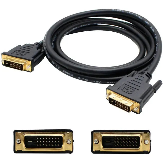 AddOn 5-Pack of 6ft DVI-D Male to Male Black Cables AddOn